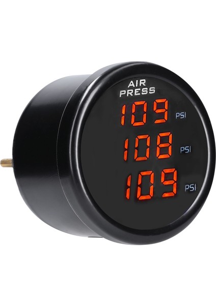 Üçlü Ekran Hava Basıncı Ölçer LED Dijital Hava Süspansiyon Ölçer 0-220PSİ ile 3 Adet 1 / 8npt Sensörleri (Yurt Dışından)