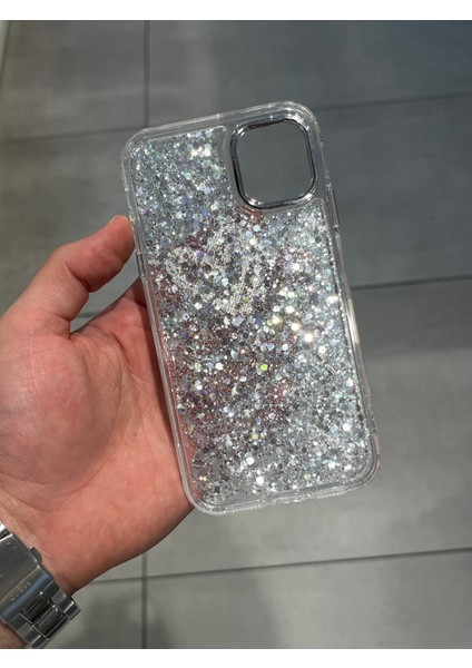 Iphone 11 Uyumlu Kalp Figürlü Işıltılı Epoksi Tasarım Sert Şeffaf Silikon Kılıf fırsatları