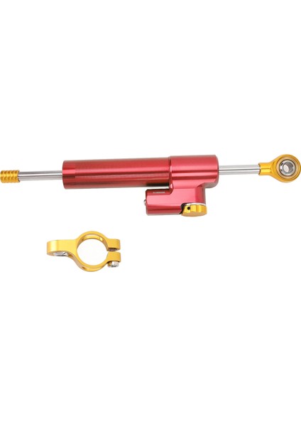 Motosiklet Direksiyon Damperi Ayarlanabilir Evrensel Fit Istikrarı Artırmak Direksiyon Sabitleyici Motosiklet Kırmızı + Altın (Yurt Dışından)
