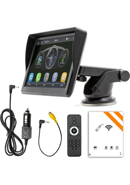 Araba Kablosuz Mp5 Çalar, 7 Inç Taşınabilir Kablosuz Wifi Radyo Araba Multimedya Oyuncu Dokunmatik Ekranı Fm Android Otomatik Ayna Bağlantı Bt 5.1 Araba Stereo Çalar (Yurt Dışından)