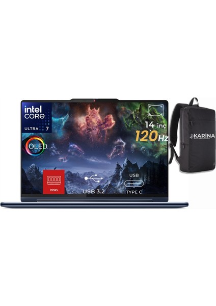 Yoga 9 14IMH9 Ultra 7 155H 83AC0005TR-00 16GB 1tb Arc Graphics Windows 11 Home Taşınabilir Bilgisayar 14" Ikisi Bir Arada Taşınabilir Bilgisayar fiyatları