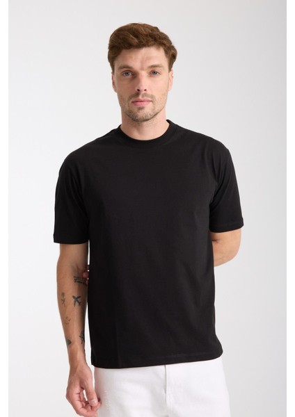 Erkek %100 Pamuk Relax Fit Kertenkele Nakışlı T-Shirt modelleri