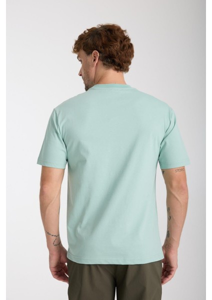 Erkek %100 Pamuk Relax Kaplumbağa Nakışlı T-Shirt modelleri