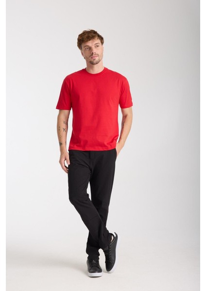 Erkek %100 Pamuk Relax Nakış Detaylı T-Shirt modelleri