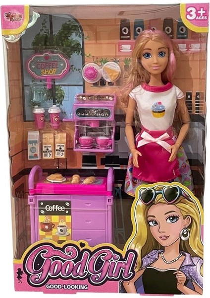Nessiworld WG66748 Vardem Kutulu Kafe Işleten Bebek Set 11,5 Inç