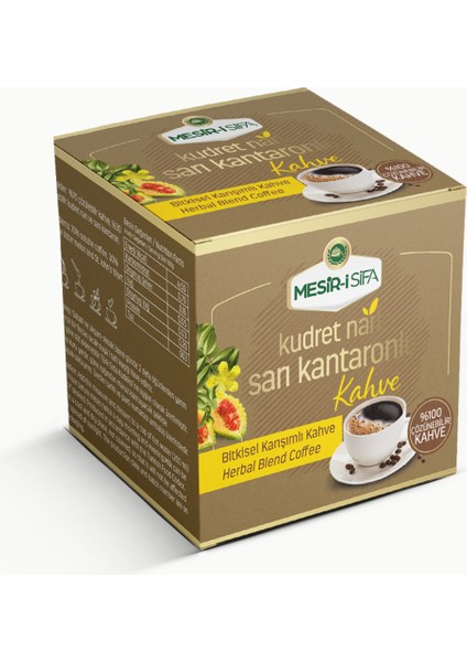 Mesir- i Şifa Kudret Narlı ve Sarı Kantaronlu Kahve Bitkisel Karışımlı Çözünebilir Kahve 75GR
