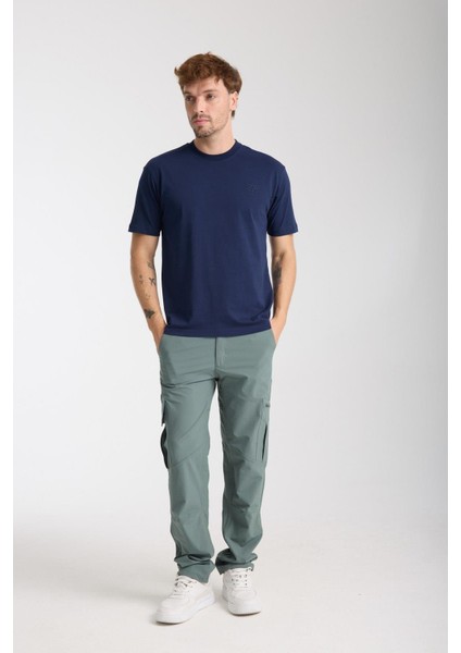 Erkek %100 Pamuk Relax Kaplumbağa Nakışlı T-Shirt