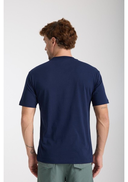 Erkek %100 Pamuk Relax Kaplumbağa Nakışlı T-Shirt modelleri