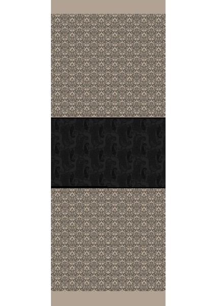 Nora Desen Çift Taraflı Şal Siyah-Bej