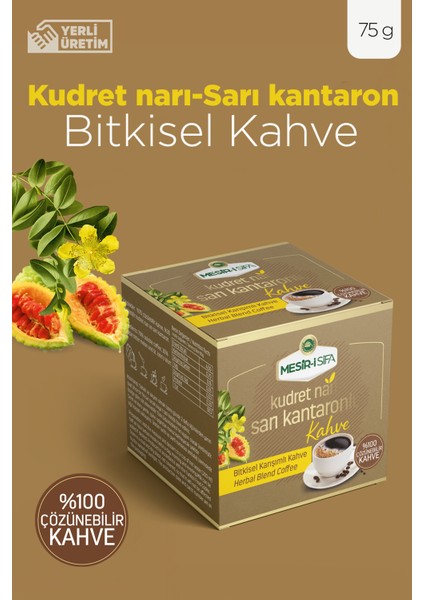 Mesir- i Şifa Kudret Narlı ve Sarı Kantaronlu Kahve Bitkisel Karışımlı Çözünebilir Kahve 75GR fiyatları