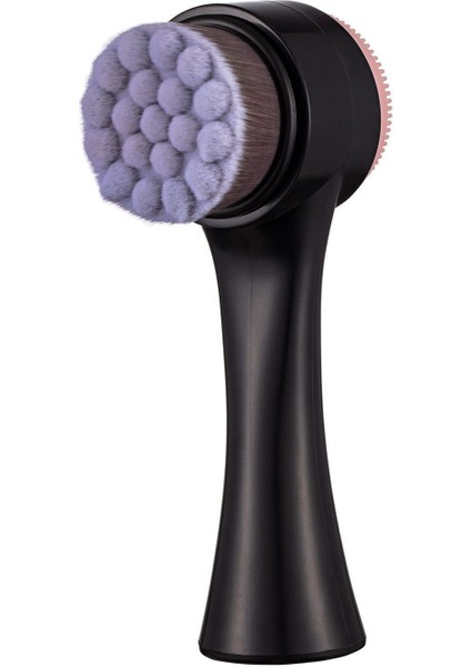 Ikili Yüz Temizleme Fırçası, Ergonomik Sap, Siyah Renkli, Temizlik ve Bakım Aracı