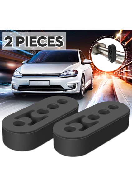 2 Adet 4 Delik Otomobil Araç Evrensel Egzoz Borusu Montaj Montaj Askı Askılı Destek 12MM Yüksek Yoğunluklu Ka Izolatör (Yurt Dışından)