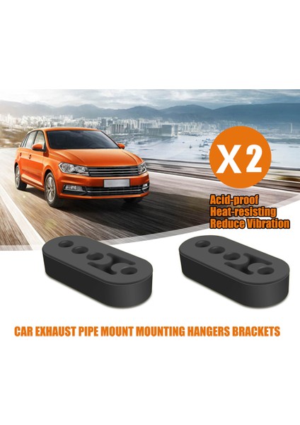 2 Adet 4 Delik Otomobil Araç Evrensel Egzoz Borusu Montaj Montaj Askı Askılı Destek 12MM Yüksek Yoğunluklu Ka Izolatör (Yurt Dışından) fiyatları