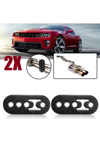 2 Adet 4 Delik Otomobil Araç Evrensel Egzoz Borusu Montaj Montaj Askı Askılı Destek 12MM Yüksek Yoğunluklu Ka Izolatör (Yurt Dışından) fırsatları