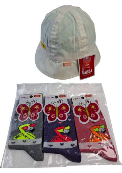 Spteks 4-8 Yaş Kız Çocuk Maksi Yazlık Şapka Pınar 5-6 Yaş 3 Renk Çorap 4 Lü Set fiyatları