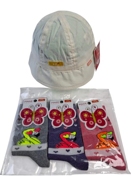 Spteks 4-8 Yaş Kız Çocuk Maksi Yazlık Şapka Pınar 5-6 Yaş 3 Renk Çorap 4 Lü Set fırsatları
