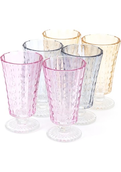 6'lı Renkli Ayaklı Kahve ve Su Bardağı Seti, 125 Cc, Şık ve Renkli Sunumlar Için modelleri