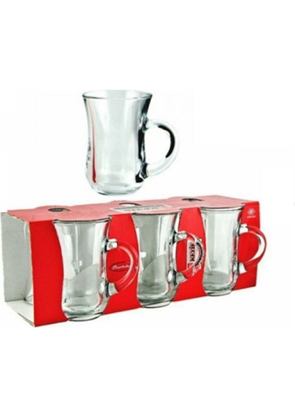 Turuncu 12'li Kulplu Keyif Çay Bardağı Seti fiyatları