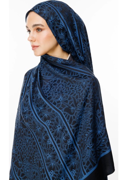 Lavin Desen Çift Taraflı Şal Siyah-Indigo fiyatları