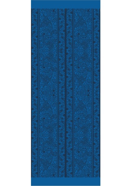 Lavin Desen Çift Taraflı Şal Siyah-Indigo indirimleri