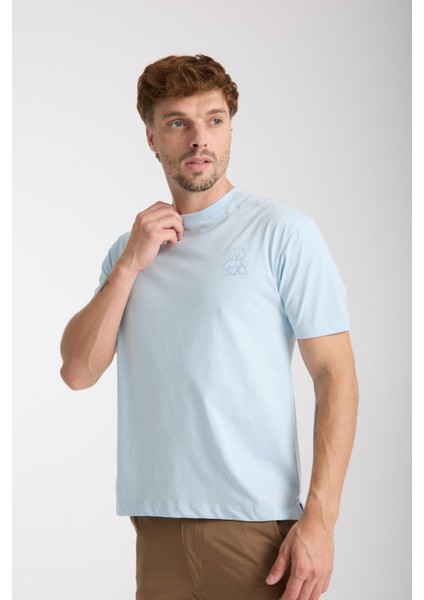 Erkek %100 Pamuk Relax Ayı Nakışlı T-Shirt fiyatları
