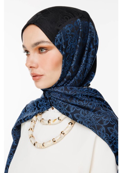 Nora Desen Çift Taraflı Şal Siyah-Indigo fiyatları