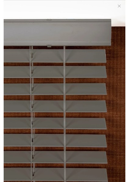 Orta Gri Truwood Serisi (TRU115) Ahşap Görünümlü Jaluzi Perde Redüktörlü Sistem 50 mm