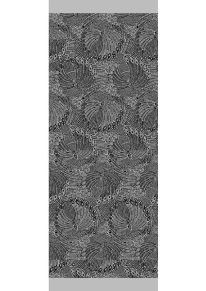 Mayra Desen Çift Taraflı Şal Siyah-Siyah