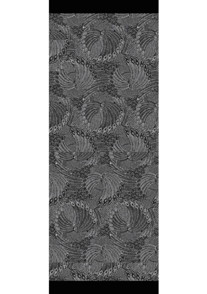 Mayra Desen Çift Taraflı Şal Siyah-Siyah