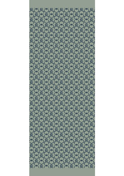 Marrakech Desen Çift Taraflı Şal Lacivert-Su Yeşili