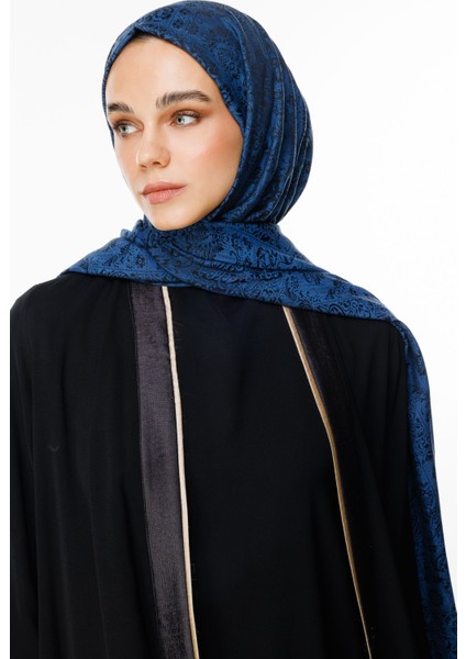 Henna Desen Çift Taraflı Şal Siyah-Indigo modelleri