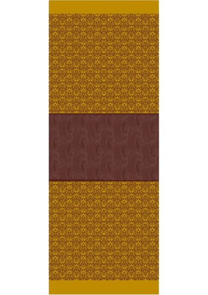 Nora Desen Çift Taraflı Şal Mürdüm-Sarı