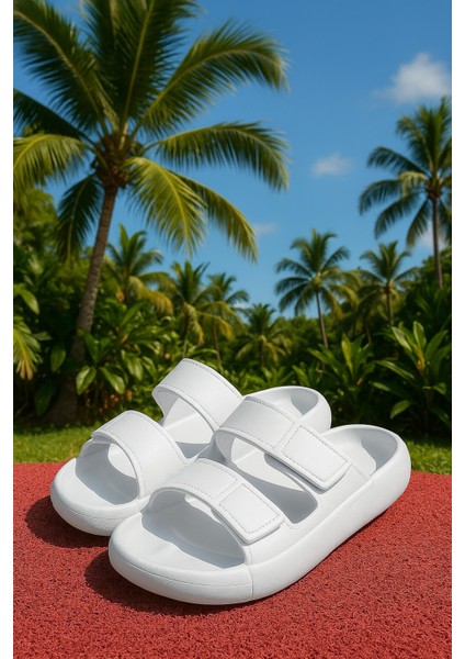 Mercan Unisex Cırtlı Terlik Deniz Plaj Havuz Terliği Yumuşak Rahat Taban