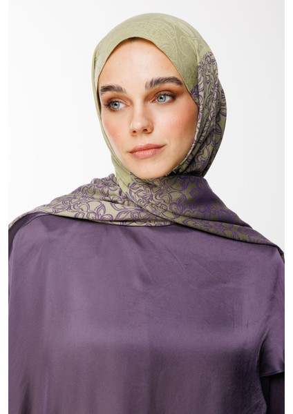 Nora Desen Çift Taraflı Şal Zeytin-Mor fiyatları