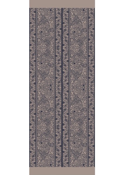 Lavin Desen Çift Taraflı Şal Lacivert-Bej indirimleri