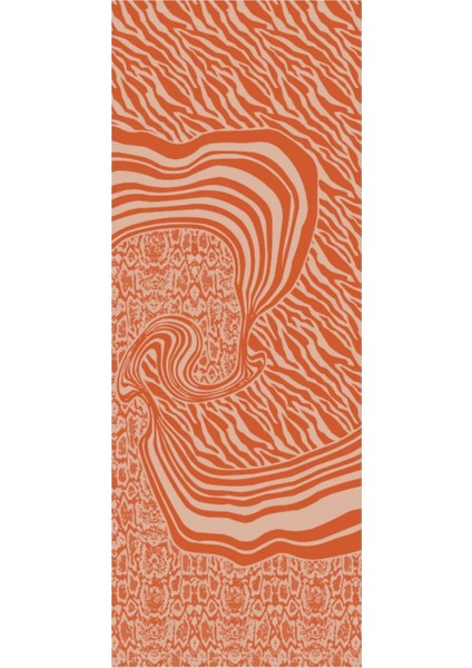 Riad Desen Çift Taraflı Şal Tarçın-Bej