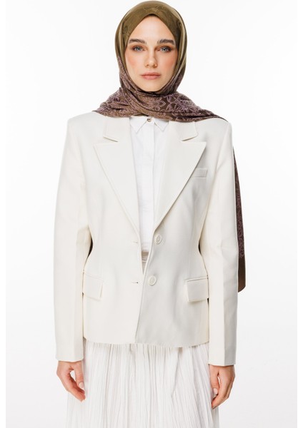 Nora Desen Çift Taraflı Şal Koyu Haki-Koyu Gül Kurusu