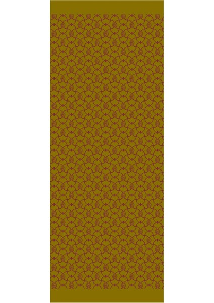 Marrakech Desen Çift Taraflı Şal Yağ Yeşili-Mürdüm