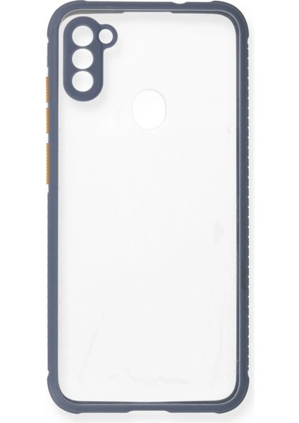 Samsung Galaxy A11 Kılıf Miami Şeffaf Silikon - Gri - NEONX1874-8390
