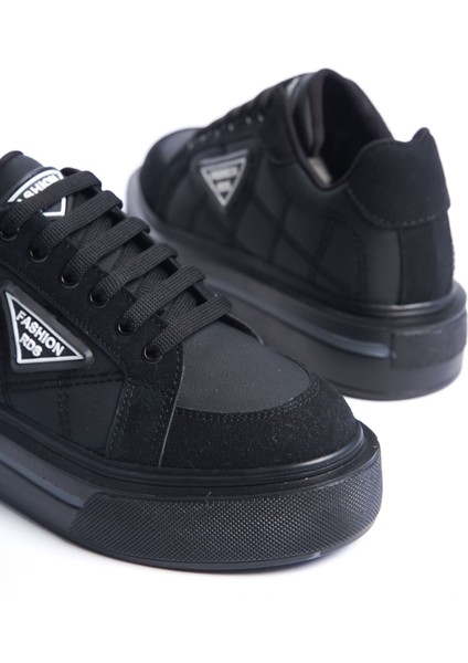 Grace Bağcıklı Ortopedik Taban Desenli Kadın Sneaker Ayakkabı St Siyah fiyatları