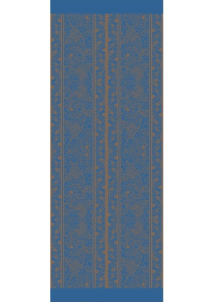 Lavin Desen Çift Taraflı Şal Petrol Mavisi-Turuncu indirimleri