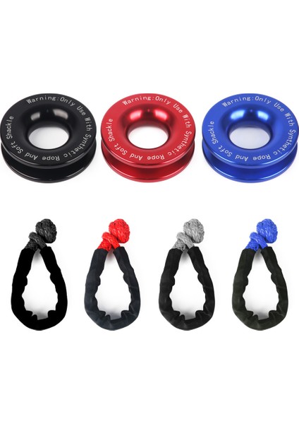 Vinç Kapmak Kurtarma Yüzük 41000LBS Kopma Mukavemeti Halat Tutma Kasnak Römork Çekme Tekerlek Atv Utv Suv Kamyon Off-Road Araç (Yurt Dışından) fiyatları