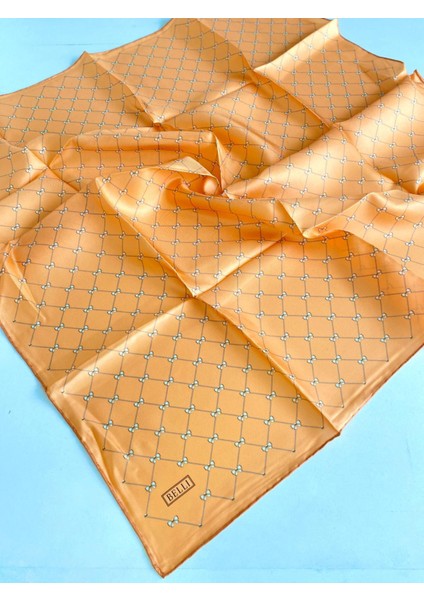 Tivil Saf İpek Eşarp 4006 - 12 Turuncu Karışık Desen