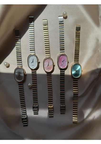 Retro Minimal Boncuk Kordon Vintage Kadın Kol Saati