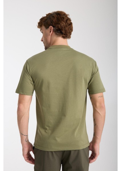 Erkek %100 Pamuk Relax Ayı Nakışlı T-Shirt