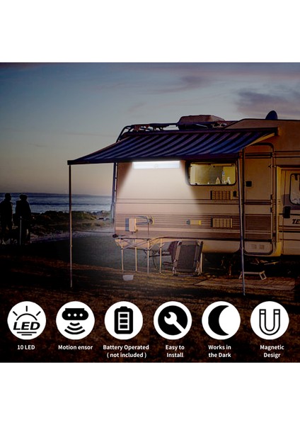 Hareket Sensörlü LED Işıkları, Kablosuz 10-Led Hareket Sensörü Aktif Gece Işıkları Pil Kumandalı Manyetik Işık Şeritleri Mutfak, Merdiven, Koridor (3 Paket) (Yurt Dışından) modelleri