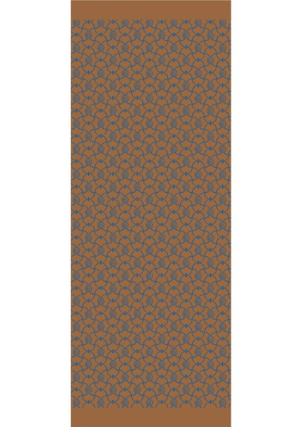 Marrakech Desen Çift Taraflı Şal Petrol Mavisi-Turuncu indirimleri