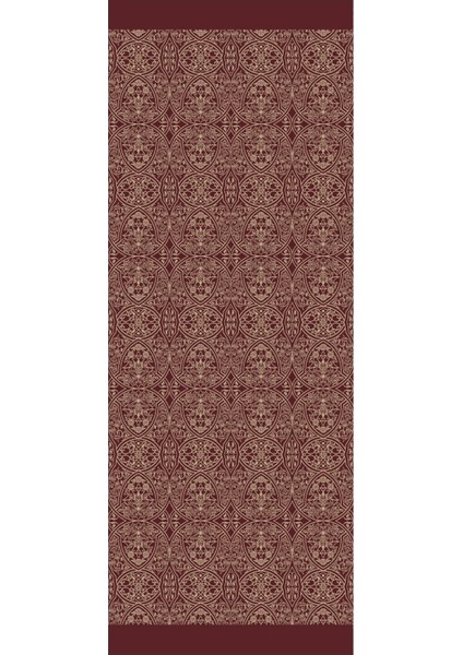 Morocco Desen Çift Taraflı Şal Mürdüm-Somon