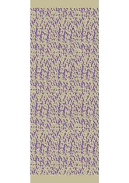 Selis Desen Çift Taraflı Şal Zeytin-Mor