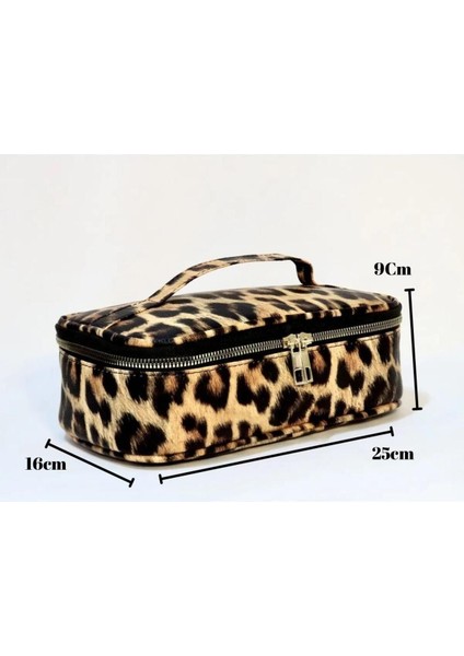 Leopar Desenli Kadın Takım Seti, Kişisel Bakım, Çeyiz, Kozmetik, Makyaj Çantası modelleri